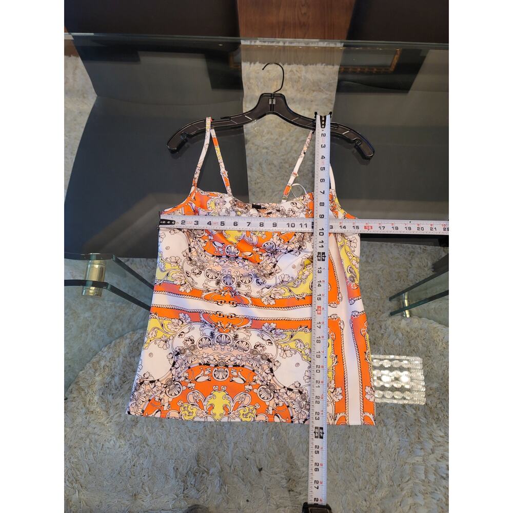 Cache Cami Tank Top Women's SZ XS Multicolor Floral Cowl Neck Spaghetti Strap - Picture 11 of 11